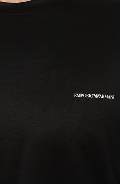 EMPORIO ARMANI Футболка мужская черная маленькое лого