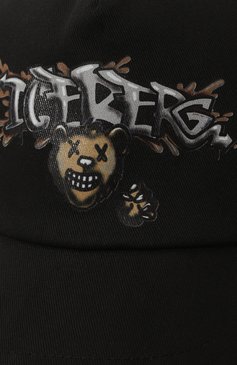 ICEBERG Бейсболка мужская черная принт