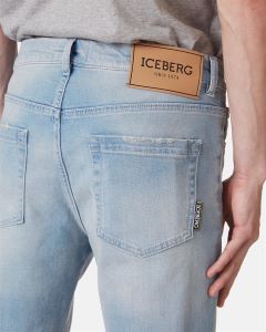ICEBERG Джинсы мужские голубые