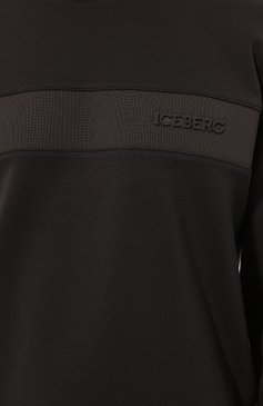 ICEBERG Свитшот мужской черный лого на груди