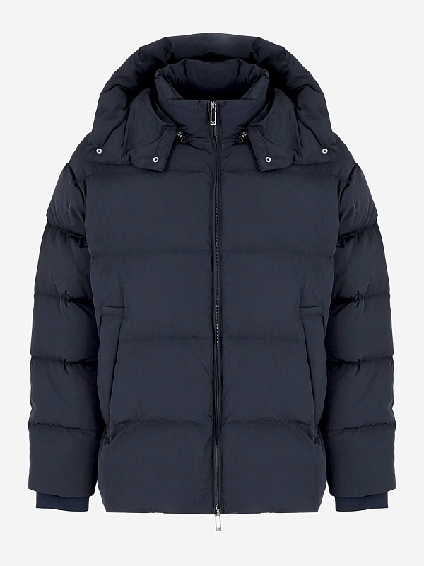 EMPORIO ARMANI Пуховик мужской синий теплый