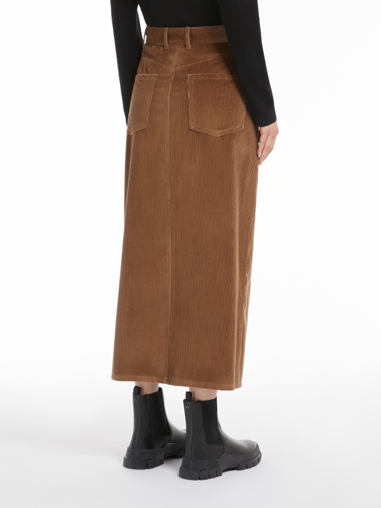 Max Mara Weekend Юбка из микровельвета с пятью карманами