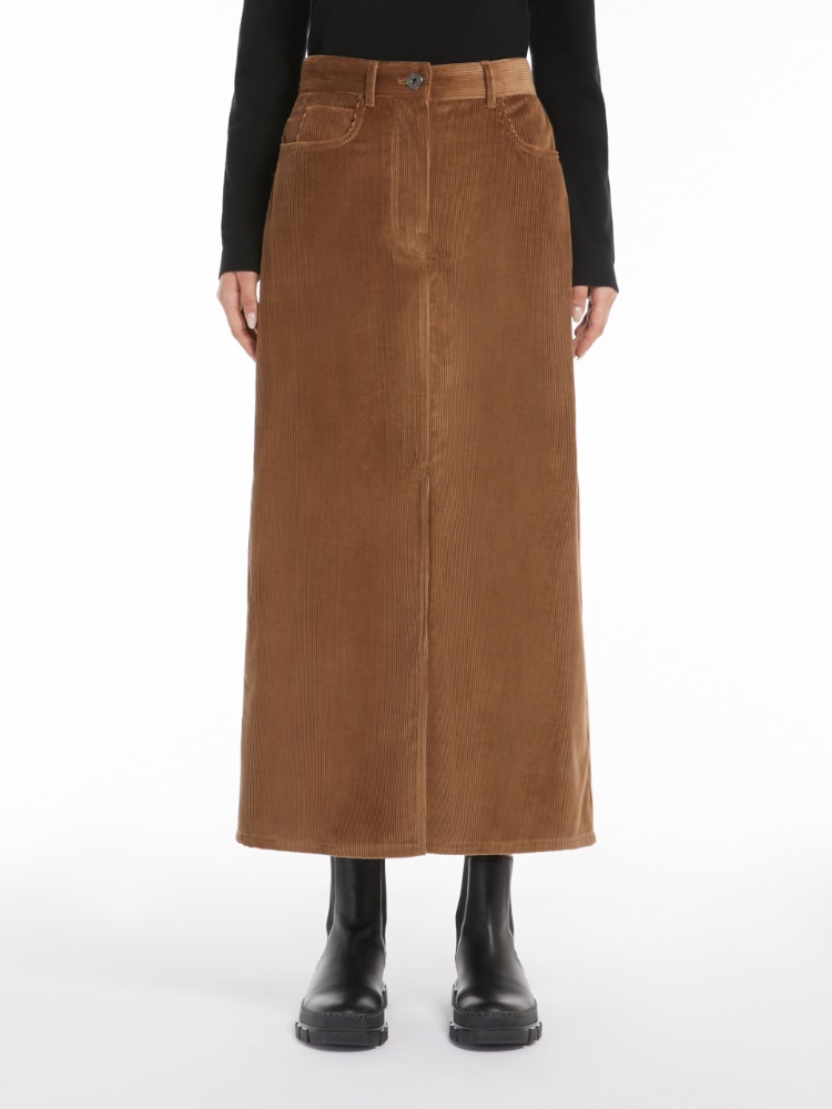 Max Mara Weekend Юбка из микровельвета с пятью карманами